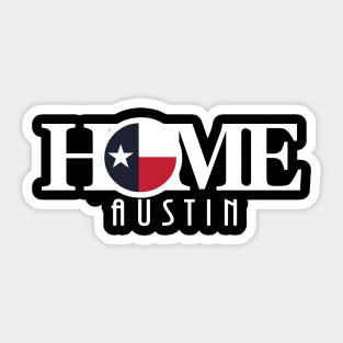 HOME Austin Tx (long text) Sticker